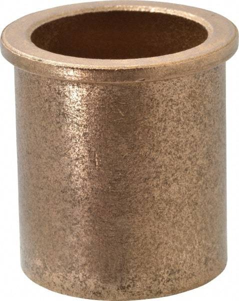 Boston Gear - 1-1/4" Inside x 1-1/2" Outside Diam, Oil Impregnated Bronze SAE-841 Flanged Sleeve Bearing - 1-3/4" Flange Outside Diam, 1/8" Flange Thickness, 1-3/4" OAL - Eagle Tool & Supply