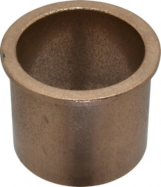 Boston Gear - 2" Inside x 2-1/4" Outside Diam, Oil Impregnated Bronze SAE-841 Flanged Sleeve Bearing - 2-1/2" Flange Outside Diam, 1/8" Flange Thickness, 2" OAL - Eagle Tool & Supply