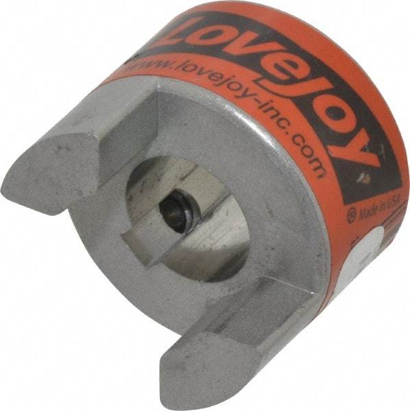 Lovejoy - 5/8" Max Bore Diam, 3/16" x 3/32" Keyway Width x Depth, Flexible Coupling Hub - 1.36" OD, 2" OAL, Sintered Iron, Order 2 Hubs & 1 Spider for Complete Coupling - Eagle Tool & Supply