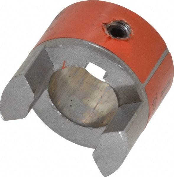 Lovejoy - 3/4" Max Bore Diam, 3/16" x 3/32" Keyway Width x Depth, Flexible Coupling Hub - 1.36" OD, 2" OAL, Sintered Iron, Order 2 Hubs & 1 Spider for Complete Coupling - Eagle Tool & Supply