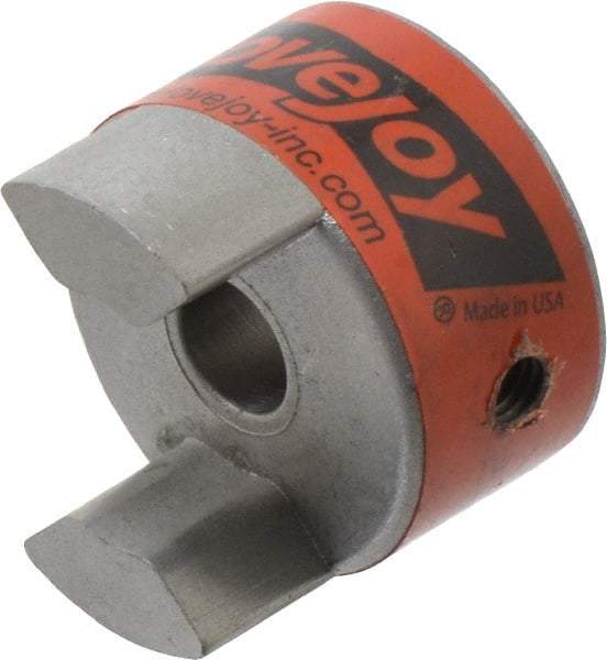 Lovejoy - 10mm Max Bore, Flexible Coupling Hub - 1.36" OD, 2" OAL, Sintered Iron, Order 2 Hubs & 1 Spider for Complete Coupling - Eagle Tool & Supply