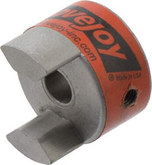 Lovejoy - 10mm Max Bore, Flexible Coupling Hub - 1.36" OD, 2" OAL, Sintered Iron, Order 2 Hubs & 1 Spider for Complete Coupling - Eagle Tool & Supply