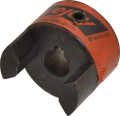 Lovejoy - 11mm Max Bore, 4mm x 1.8mm Keyway Width x Depth, Flexible Coupling Hub - 1.36" OD, 2" OAL, Sintered Iron, Order 2 Hubs & 1 Spider for Complete Coupling - Eagle Tool & Supply
