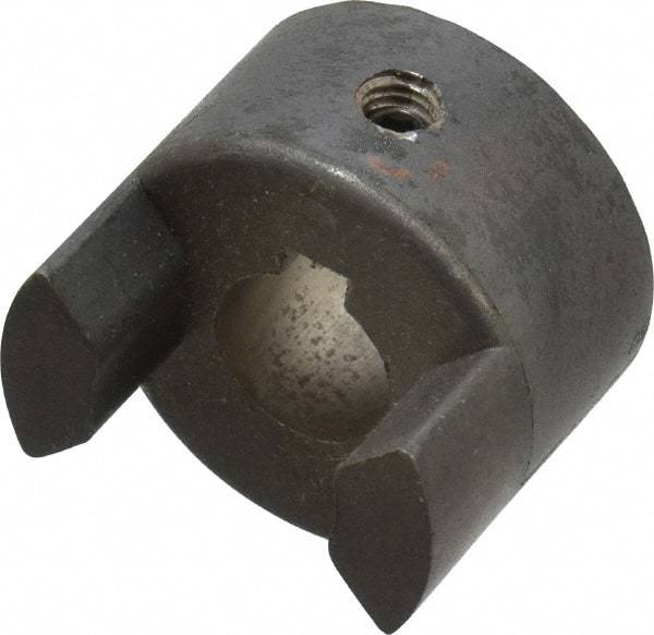 Lovejoy - 14mm Max Bore, 5mm x 2.3mm Keyway Width x Depth, Flexible Coupling Hub - 1.36" OD, 2" OAL, Sintered Iron, Order 2 Hubs & 1 Spider for Complete Coupling - Eagle Tool & Supply