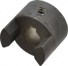 Lovejoy - 14mm Max Bore, 5mm x 2.3mm Keyway Width x Depth, Flexible Coupling Hub - 1.36" OD, 2" OAL, Sintered Iron, Order 2 Hubs & 1 Spider for Complete Coupling - Eagle Tool & Supply