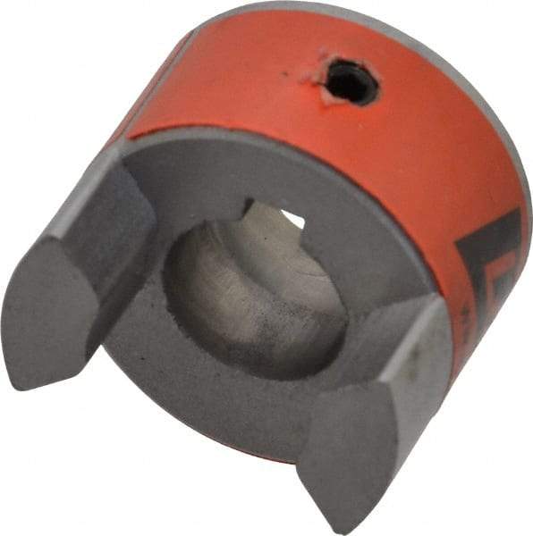 Lovejoy - 16mm Max Bore, 5mm x 2.3mm Keyway Width x Depth, Flexible Coupling Hub - 1.36" OD, 2" OAL, Sintered Iron, Order 2 Hubs & 1 Spider for Complete Coupling - Eagle Tool & Supply