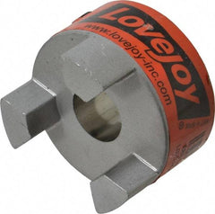 Lovejoy - 5/8" Max Bore Diam, 3/16" x 3/32" Keyway Width x Depth, Flexible Coupling Hub - 1-3/4" OD, 2.12" OAL, Sintered Iron, Order 2 Hubs & 1 Spider for Complete Coupling - Eagle Tool & Supply