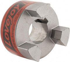 Lovejoy - 3/4" Max Bore Diam, 3/16" x 3/32" Keyway Width x Depth, Flexible Coupling Hub - 1-3/4" OD, 2.12" OAL, Sintered Iron, Order 2 Hubs & 1 Spider for Complete Coupling - Eagle Tool & Supply