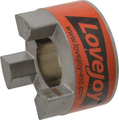 Lovejoy - 7/8" Max Bore Diam, 3/16" x 3/32" Keyway Width x Depth, Flexible Coupling Hub - 1-3/4" OD, 2.12" OAL, Sintered Iron, Order 2 Hubs & 1 Spider for Complete Coupling - Eagle Tool & Supply