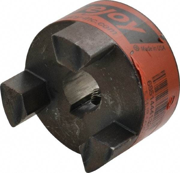 Lovejoy - 14mm Max Bore, 5mm x 2.3mm Keyway Width x Depth, Flexible Coupling Hub - 1-3/4" OD, 2.12" OAL, Sintered Iron, Order 2 Hubs & 1 Spider for Complete Coupling - Eagle Tool & Supply