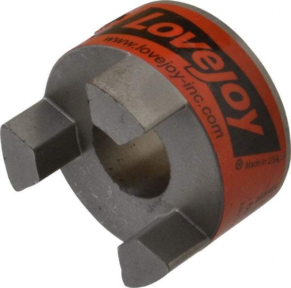 Lovejoy - 19mm Max Bore, 6mm x 2.8mm Keyway Width x Depth, Flexible Coupling Hub - 1-3/4" OD, 2.12" OAL, Sintered Iron, Order 2 Hubs & 1 Spider for Complete Coupling - Eagle Tool & Supply