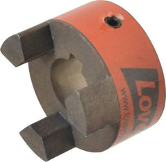 Lovejoy - 20mm Max Bore, 6mm x 2.8mm Keyway Width x Depth, Flexible Coupling Hub - 1-3/4" OD, 2.12" OAL, Sintered Iron, Order 2 Hubs & 1 Spider for Complete Coupling - Eagle Tool & Supply