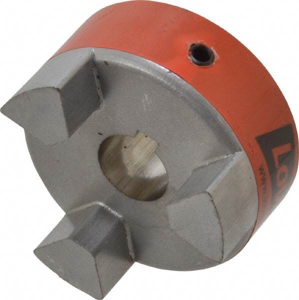 Lovejoy - 5/8" Max Bore Diam, 3/16" x 3/32" Keyway Width x Depth, Flexible Coupling Hub - 2.11" OD, 2.12" OAL, Sintered Iron, Order 2 Hubs & 1 Spider for Complete Coupling - Eagle Tool & Supply