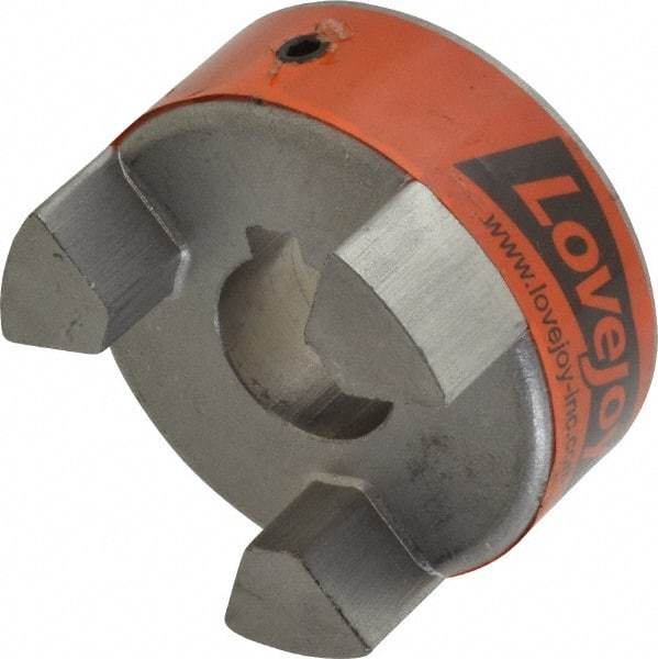 Lovejoy - 20mm Max Bore, 6mm x 2.8mm Keyway Width x Depth, Flexible Coupling Hub - 2.11" OD, 2.12" OAL, Sintered Iron, Order 2 Hubs & 1 Spider for Complete Coupling - Eagle Tool & Supply