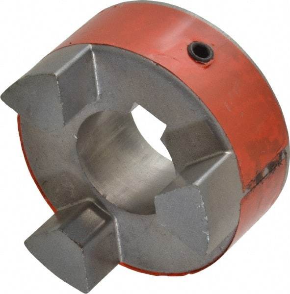 Lovejoy - 24mm Max Bore, 8mm x 3.3mm Keyway Width x Depth, Flexible Coupling Hub - 2.11" OD, 2.12" OAL, Sintered Iron, Order 2 Hubs & 1 Spider for Complete Coupling - Eagle Tool & Supply