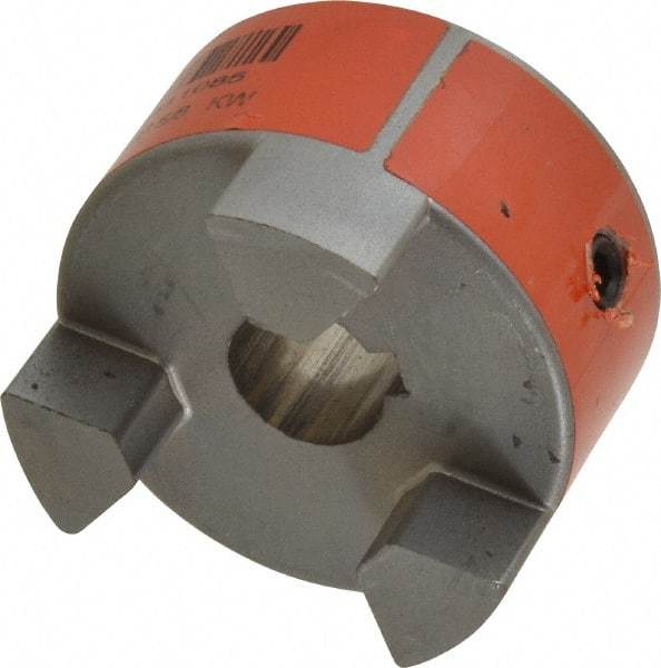 Lovejoy - 5/8" Max Bore Diam, 3/16" x 3/32" Keyway Width x Depth, Flexible Coupling Hub - 2.11" OD, 2-1/2" OAL, Sintered Iron, Order 2 Hubs & 1 Spider for Complete Coupling - Eagle Tool & Supply