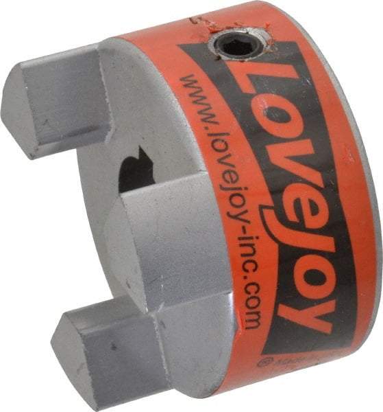 Lovejoy - 3/4" Max Bore Diam, 3/16" x 3/32" Keyway Width x Depth, Flexible Coupling Hub - 2.11" OD, 2-1/2" OAL, Sintered Iron, Order 2 Hubs & 1 Spider for Complete Coupling - Eagle Tool & Supply
