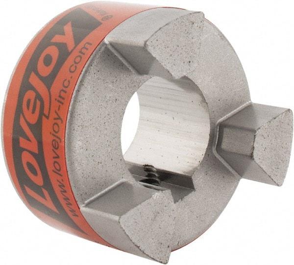 Lovejoy - 1" Max Bore Diam, 1/4" x 1/8" Keyway Width x Depth, Flexible Coupling Hub - 2.11" OD, 2-1/2" OAL, Sintered Iron, Order 2 Hubs & 1 Spider for Complete Coupling - Eagle Tool & Supply