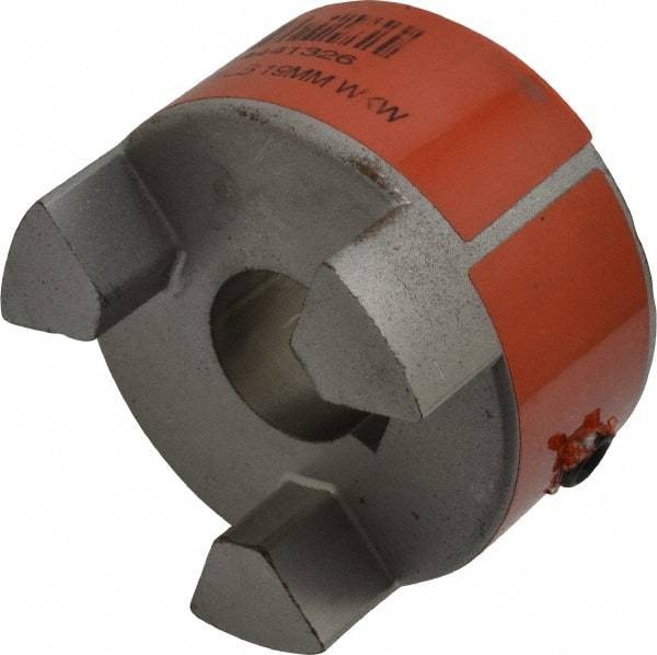 Lovejoy - 19mm Max Bore, 6mm x 2.8mm Keyway Width x Depth, Flexible Coupling Hub - 2.11" OD, 2-1/2" OAL, Sintered Iron, Order 2 Hubs & 1 Spider for Complete Coupling - Eagle Tool & Supply