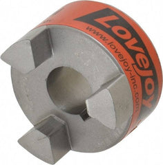 Lovejoy - 20mm Max Bore, 6mm x 2.8mm Keyway Width x Depth, Flexible Coupling Hub - 2.11" OD, 2-1/2" OAL, Sintered Iron, Order 2 Hubs & 1 Spider for Complete Coupling - Eagle Tool & Supply