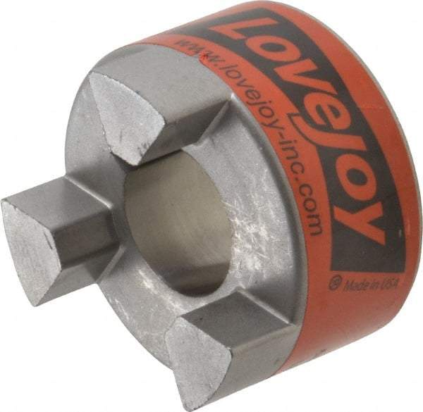 Lovejoy - 24mm Max Bore, 8mm x 3.3mm Keyway Width x Depth, Flexible Coupling Hub - 2.11" OD, 2-1/2" OAL, Sintered Iron, Order 2 Hubs & 1 Spider for Complete Coupling - Eagle Tool & Supply