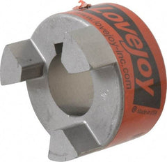 Lovejoy - 25mm Max Bore, 8mm x 3.3mm Keyway Width x Depth, Flexible Coupling Hub - 2.11" OD, 2-1/2" OAL, Sintered Iron, Order 2 Hubs & 1 Spider for Complete Coupling - Eagle Tool & Supply