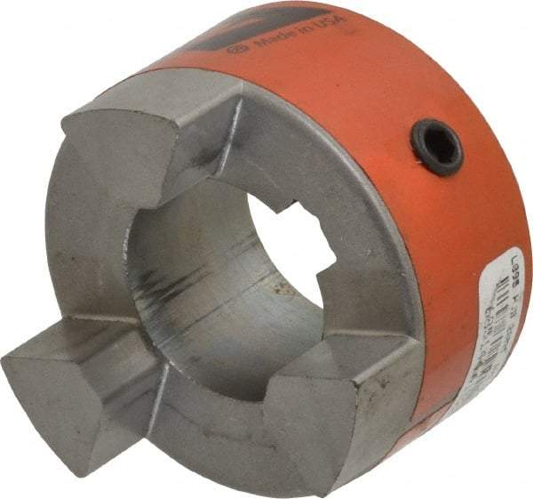 Lovejoy - 28mm Max Bore, 8mm x 3.3mm Keyway Width x Depth, Flexible Coupling Hub - 2.11" OD, 2-1/2" OAL, Sintered Iron, Order 2 Hubs & 1 Spider for Complete Coupling - Eagle Tool & Supply