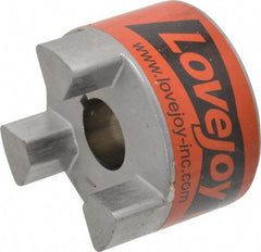 Lovejoy - 7/8" Max Bore Diam, 3/16" x 3/32" Keyway Width x Depth, Flexible Coupling Hub - 2.54" OD, 3-1/2" OAL, Sintered Iron, Order 2 Hubs & 1 Spider for Complete Coupling - Eagle Tool & Supply