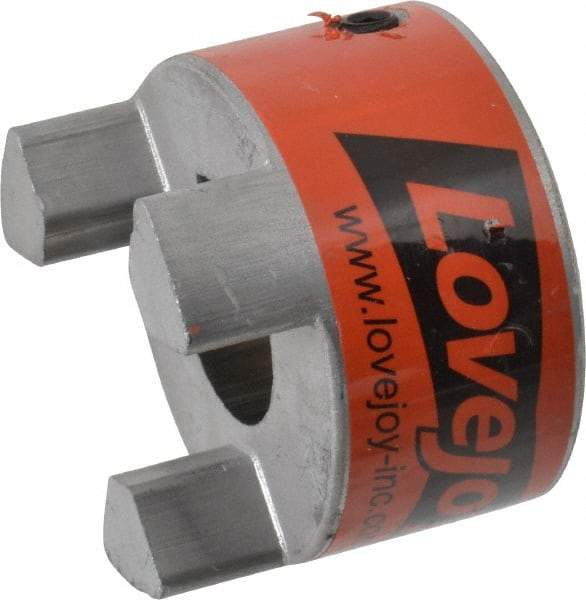 Lovejoy - 1-1/8" Max Bore Diam, 1/4" x 1/8" Keyway Width x Depth, Flexible Coupling Hub - 2.54" OD, 3-1/2" OAL, Sintered Iron, Order 2 Hubs & 1 Spider for Complete Coupling - Eagle Tool & Supply