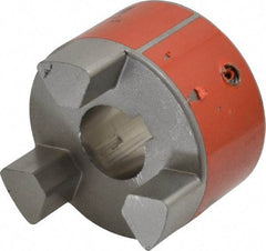 Lovejoy - 24mm Max Bore, 8mm x 3.3mm Keyway Width x Depth, Flexible Coupling Hub - 2.54" OD, 3-1/2" OAL, Sintered Iron, Order 2 Hubs & 1 Spider for Complete Coupling - Eagle Tool & Supply
