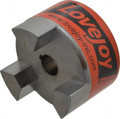 Lovejoy - 3/4" Max Bore Diam, 3/16" x 3/32" Keyway Width x Depth, Flexible Coupling Hub - 3.31" OD, 4-1/4" OAL, Sintered Iron, Order 2 Hubs & 1 Spider for Complete Coupling - Eagle Tool & Supply
