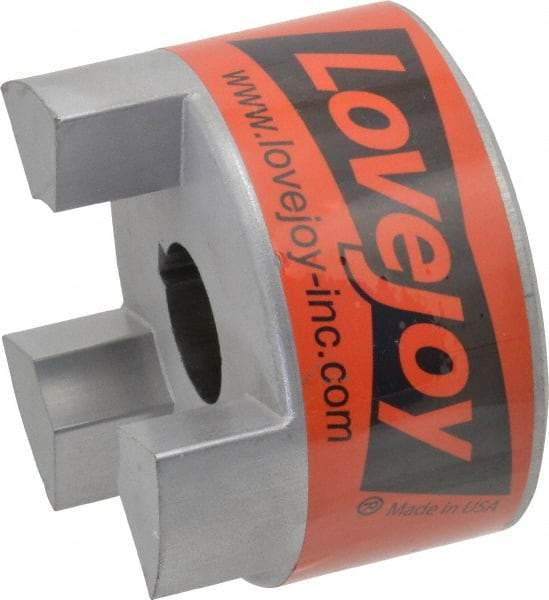 Lovejoy - 1" Max Bore Diam, 1/4" x 1/8" Keyway Width x Depth, Flexible Coupling Hub - 3.31" OD, 4-1/4" OAL, Sintered Iron, Order 2 Hubs & 1 Spider for Complete Coupling - Eagle Tool & Supply