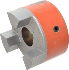 Lovejoy - 1-1/8" Max Bore Diam, 1/4" x 1/8" Keyway Width x Depth, Flexible Coupling Hub - 3.31" OD, 4-1/4" OAL, Sintered Iron, Order 2 Hubs & 1 Spider for Complete Coupling - Eagle Tool & Supply