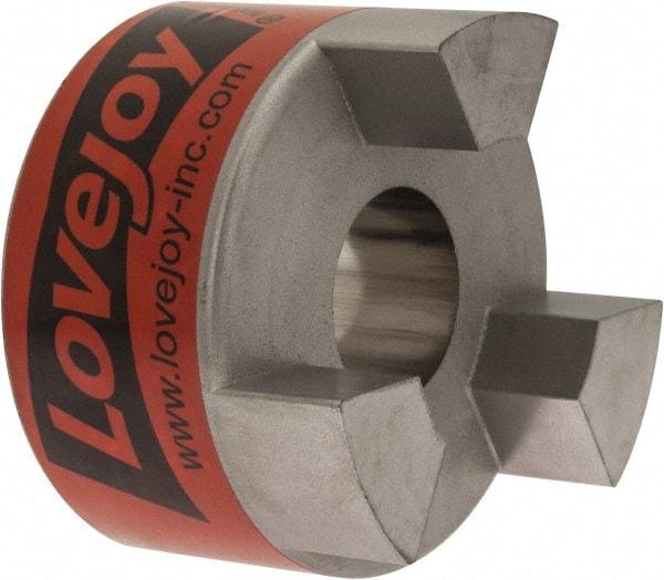 Lovejoy - 1-1/4" Max Bore Diam, 1/4" x 1/8" Keyway Width x Depth, Flexible Coupling Hub - 3.31" OD, 4-1/4" OAL, Sintered Iron, Order 2 Hubs & 1 Spider for Complete Coupling - Eagle Tool & Supply