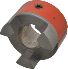 Lovejoy - 1-5/8" Max Bore Diam, 3/8" x 3/16" Keyway Width x Depth, Flexible Coupling Hub - 3.31" OD, 4-1/4" OAL, Sintered Iron, Order 2 Hubs & 1 Spider for Complete Coupling - Eagle Tool & Supply