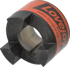 Lovejoy - 42mm Max Bore, 12mm x 3.3mm Keyway Width x Depth, Flexible Coupling Hub - 3.31" OD, 4-1/4" OAL, Sintered Iron, Order 2 Hubs & 1 Spider for Complete Coupling - Eagle Tool & Supply