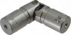 Lovejoy - 5/8" Bore Depth, 378 In/Lbs. Torque, D-Type Single Universal Joint - 1/4" Inside x 1/2" Outside Diam, 2" OAL - Eagle Tool & Supply