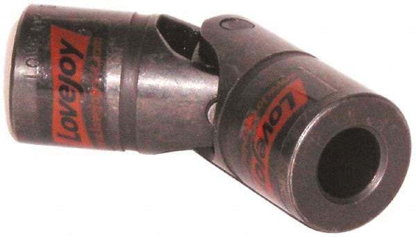 Lovejoy - 2" Bore Depth, 33,120 In/Lbs. Torque, D-Type Single Universal Joint - 1-1/4" Inside x 2-1/2" Outside Diam, 7" OAL - Eagle Tool & Supply