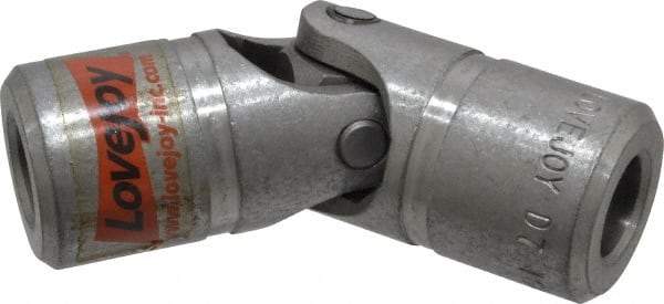 Lovejoy - 1" Bore Depth, 2,880 In/Lbs. Torque, D-Type Single Universal Joint - 9/16" Inside x 1-1/8" Outside Diam, 3-1/2" OAL - Eagle Tool & Supply