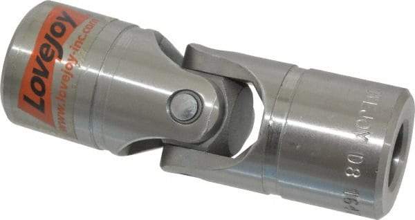 Lovejoy - 1-1/16" Bore Depth, 5,220 In/Lbs. Torque, D-Type Single Universal Joint - 5/8" Inside x 1-1/4" Outside Diam, 3-3/4" OAL - Eagle Tool & Supply