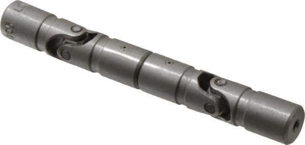 Lovejoy - 5/8" Bore Depth, 378 In/Lbs. Torque, DD-Type Double Universal Joint - 1/4" Inside x 1/2" Outside Diam, 4" OAL - Eagle Tool & Supply