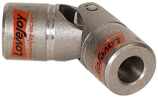 Lovejoy - 1-3/16" Bore Depth, 5,280 In/Lbs. Torque, D-Type Single Universal Joint - 3/4" Inside x 1-1/2" Outside Diam, 4-1/4" OAL - Eagle Tool & Supply