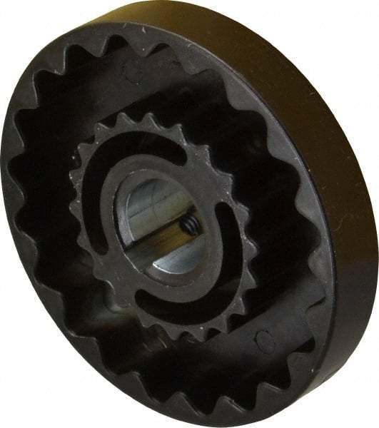 Lovejoy - 3/4" Max Bore Diam, 3/16" x 3/32" Keyway Width x Depth, Flexible Coupling Hub - 3-1/4" OD, 2.88" OAL, Cast Iron - Eagle Tool & Supply