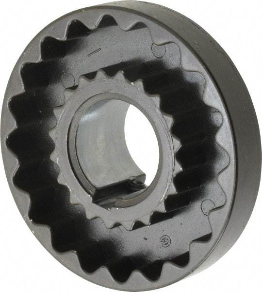 Lovejoy - 1-1/8" Max Bore Diam, 1/4" x 1/8" Keyway Width x Depth, Flexible Coupling Hub - 3-1/4" OD, 2.88" OAL, Cast Iron - Eagle Tool & Supply