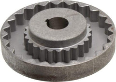 Lovejoy - 7/8" Max Bore Diam, 3/16" x 3/32" Keyway Width x Depth, Flexible Coupling Hub - 4-5/8" OD, 3.94" OAL, Cast Iron - Eagle Tool & Supply
