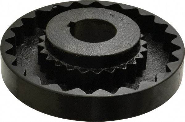 Lovejoy - 1-3/8" Max Bore Diam, 5/16" x 5/32" Keyway Width x Depth, Flexible Coupling Hub - 5.45" OD, 4.44" OAL, Cast Iron - Eagle Tool & Supply