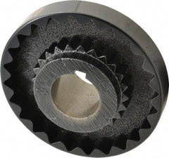 Lovejoy - 1-5/8" Max Bore Diam, 3/8" x 3/16" Keyway Width x Depth, Flexible Coupling Hub - 5.45" OD, 4.44" OAL, Cast Iron - Eagle Tool & Supply