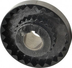 Lovejoy - 1-5/8" Max Bore Diam, 3/8" x 3/16" Keyway Width x Depth, Flexible Coupling Hub - 6.35" OD, 5.06" OAL, Cast Iron - Eagle Tool & Supply