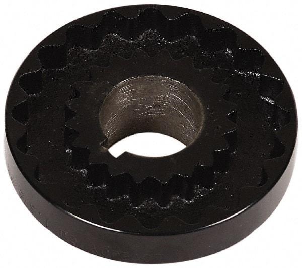 Lovejoy - 1-3/4" Max Bore Diam, 3/8" x 3/16" Keyway Width x Depth, Flexible Coupling Hub - 6.35" OD, 5.06" OAL, Cast Iron - Eagle Tool & Supply