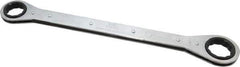 Lang - 1-1/16" x 1-1/4" 12 Point Ratcheting Box Wrench - Double End, 15" OAL, Steel, Nickel Chrome Finish - Eagle Tool & Supply